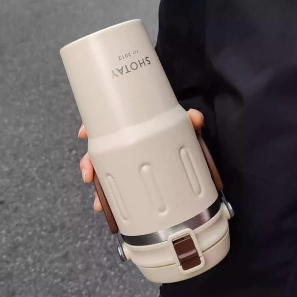 Shotay Travel Çelik Termos Mug 900Ml Yeşil - Resim 11