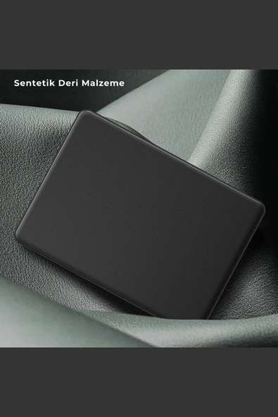 Macbook Air M2/M3 13.6 inç Uyumlu Standlı İnce Lüks Deri Koruyucu Kılıf - Resim 8