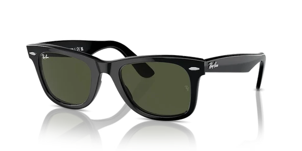 Rb2140 901 50wayfarer Siyah Kemik Yeşil Camlı Unisex Güneş Gözlüğü
