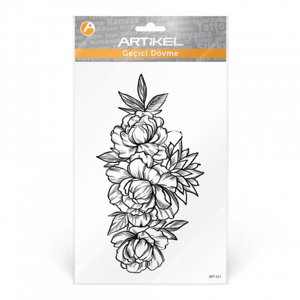 Floral-2 Geçici Dövme,Geçici Tattoo ,Vücut Dövme,Kol Bilek Dövme,Boyun Dövme,Sırt Dövme - 2