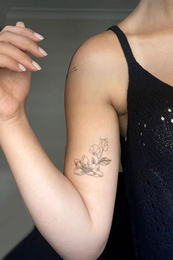 Çiçek ve Kuş Geçici Dövme,Geçici Tattoo ,Vücut Dövme,Kol Bilek Dövme,Boyun Dövme,Sırt Dövme - 3