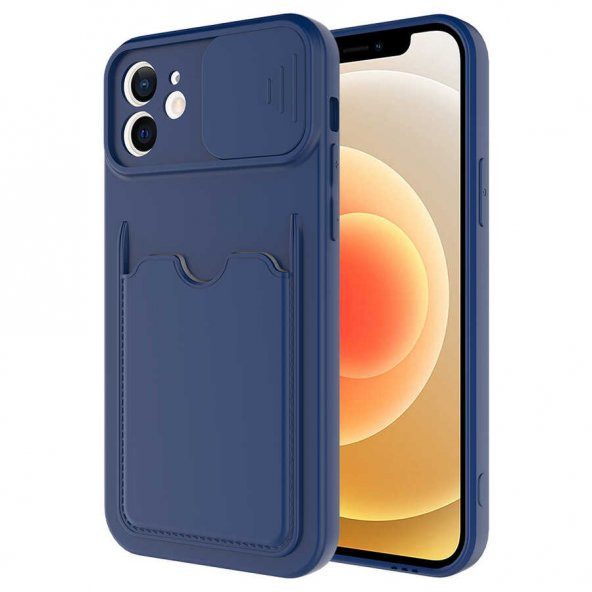 Apple iPhone 12 Mini Kılıf Zore Kartix Kartlık Bölmeli Kılıf - 4