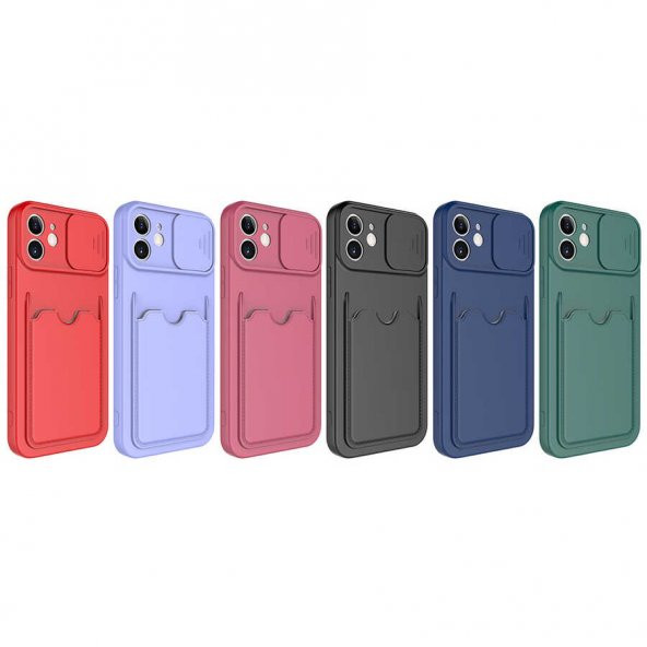 Apple iPhone 12 Mini Kılıf Zore Kartix Kartlık Bölmeli Kılıf - 8