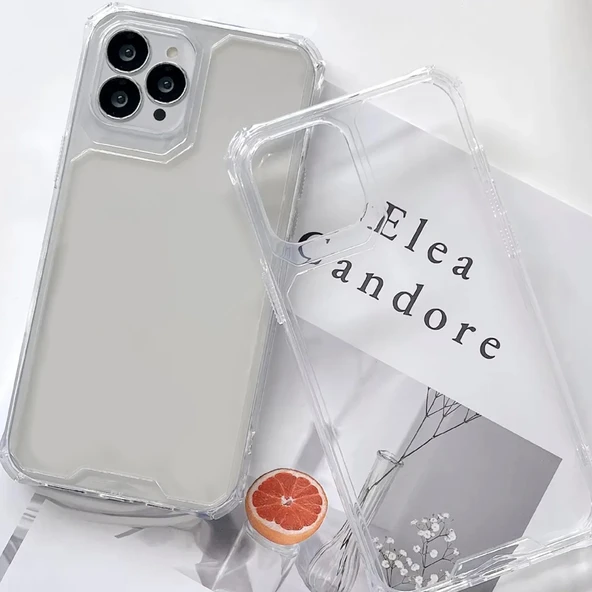 iPhone 16 Pro Kılıf Lux Sararmaz Silikon Şeffaf Kapak - 4