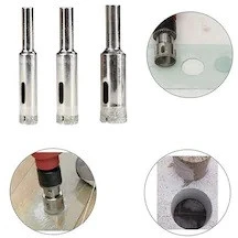 Elmas Kaplı Cam, Fayans Delme Ucu, 3'lü Set 6, 8, 10 mm - 2