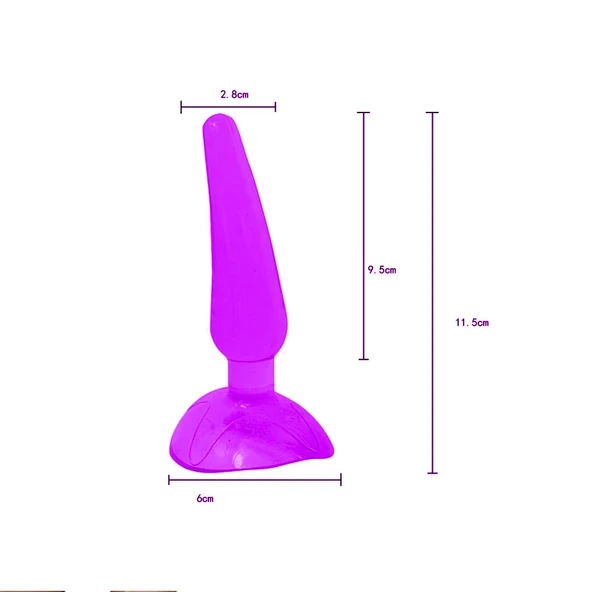Backpart Şeffaf Yumuşak Silikon Bükülebilir 9.5cm Anal Tıkaç (Plug) - 2