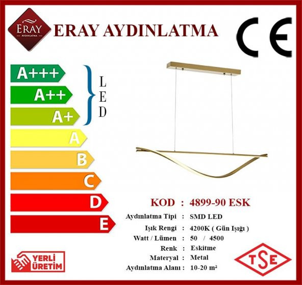 Eray Aydınlatma 4899-90 Eskitme Led Avize - 4