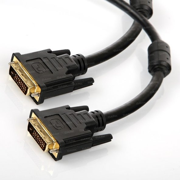 Dark 5m Ferrit Core EMI/RFI Filtreli 24+1pin DVI Kablo Erkek/Erkek (DK-CB-DVIL500)