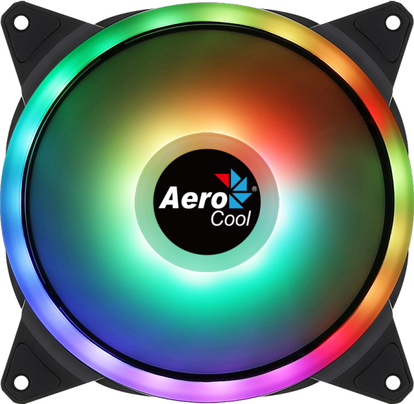 Aerocool Duo14 14cm ARGB Adreslenebilir RGB LED Fanlı - Otomatik Hız Ayarlı - PWM - Kasa Fanı (AE-CFDUO14)