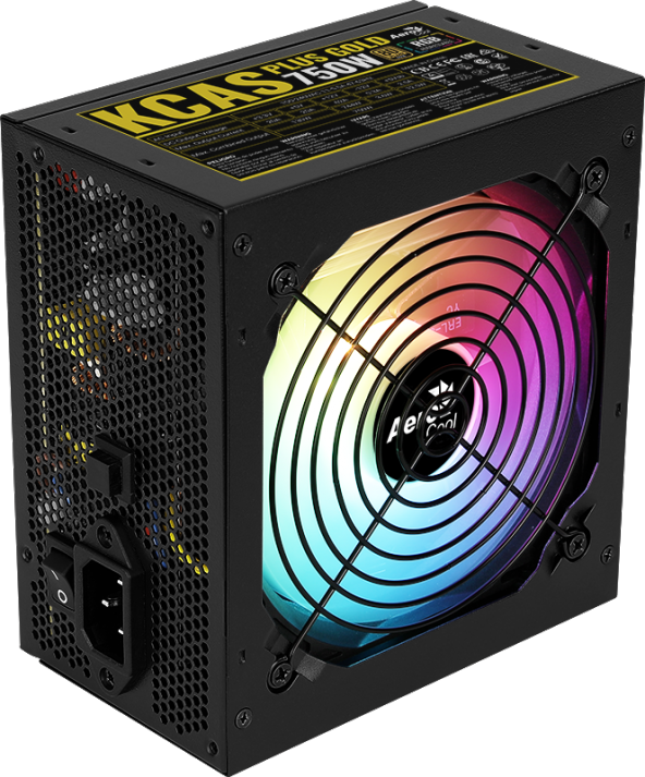 Aerocool KCAS Plus 750W ARGB 12cm Fan 80+Gold Power Supply (AE-KCASP750RGB)
