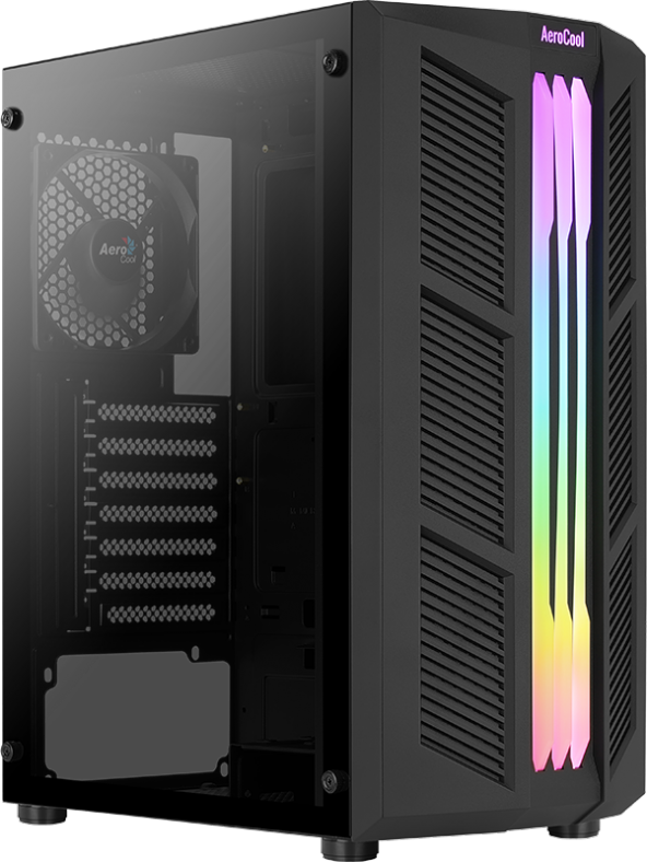 Aerocool Prime RGB v3 500W 2x12cm Fanlı RGB Led Şerit USB 3.0 Bilgisayar Kasası (AE-PRM-V3P500)