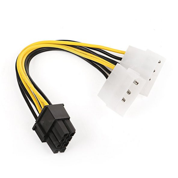 Dark 2xMolex 4Pin / 6+2Pin PCI-E Dönüştürücü Güç Kablosu (DK-CB-P104)