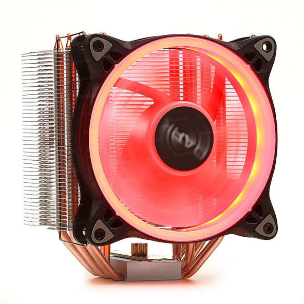 Dark Freezer X124 12cm Kırmızı LEDli Intel & AMD 4pin PWM Fanlı 5x Isı Borusu İşlemci Soğutucu (DKCCX124R)