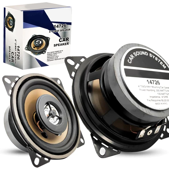 Oto Hoparlör 10cm 200w Tweeterli 1 Adet Polaxtor Plx-14726