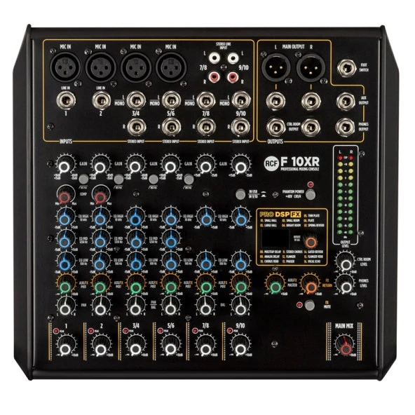 Rcf F10XR 10 Kanal USBli Analog Deck Mikser - 1