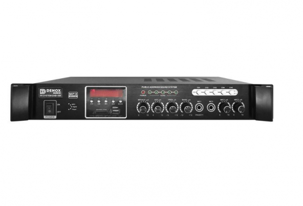 Denox DXB100 5 Bölge 100Watt Hat Trafolu Mixer Amplifikatör - 1