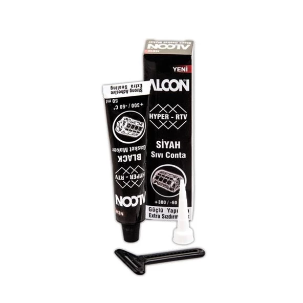 Alcon HYPER-RTV Siyah Sıvı Conta 50 ml