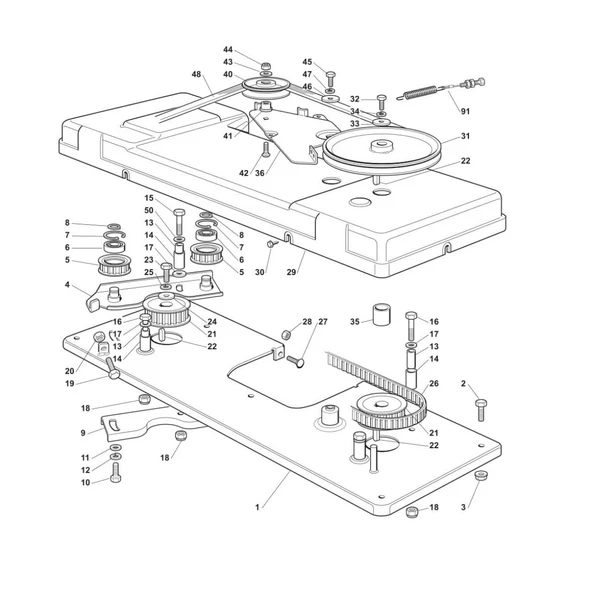 Alpina AT8 122 Stiga 6122-7122-9122 Bıçak Kayışı 250 Diş - Resim 3