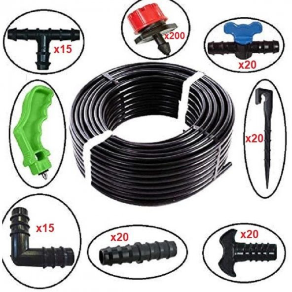 Bahçe Damla Sulama Seti - İdeal Set 300 mt - 3