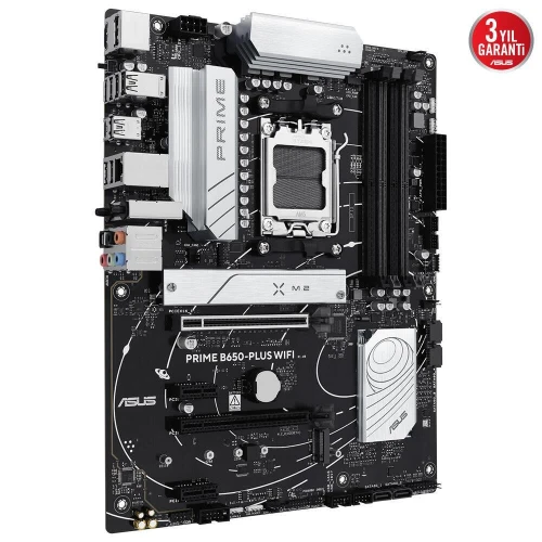 ASUS PRIME B650-PLUS WI-FI, 4xDDR5, 2xM.2,  HDMI, DP, Type-C, AMD Ryzen 7000 Serisi, AM5 Soket Anakart - 3