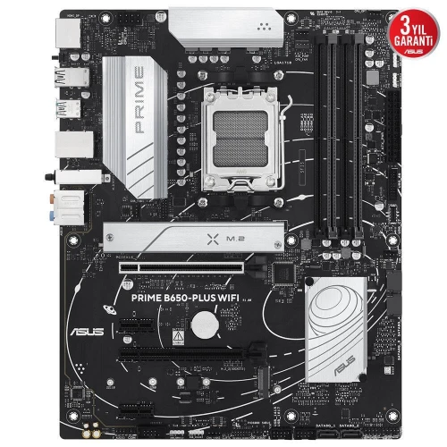 ASUS PRIME B650-PLUS WI-FI, 4xDDR5, 2xM.2,  HDMI, DP, Type-C, AMD Ryzen 7000 Serisi, AM5 Soket Anakart - 2