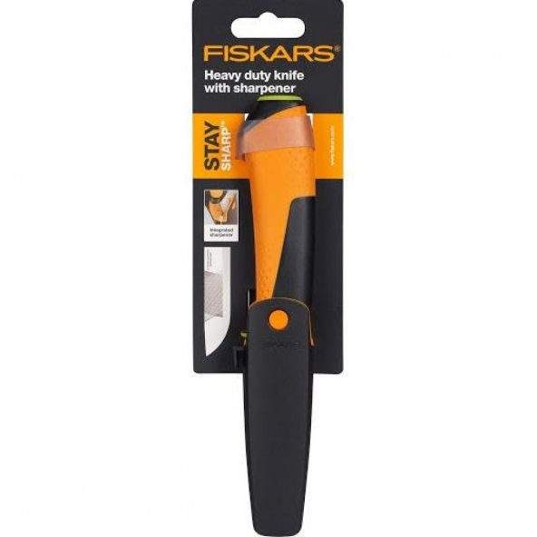 Fiskars 156018 Genel Amaçlı Ağır Hizmet Bıçağı -Bilemeli Kılıf-1023619 - 2