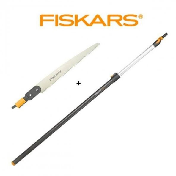 Fiskars 136528 Yüksek Dal Kesimi -Teleskopik Sap ve Düz Testere