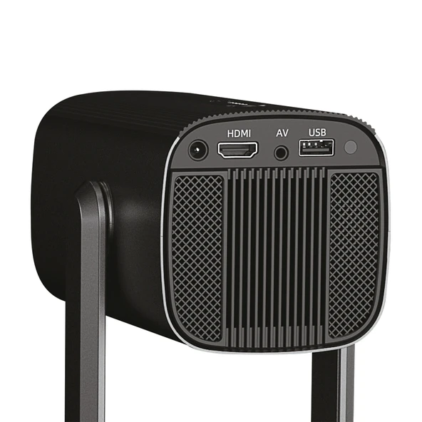 Everest PJ08 Android 11 4K Dahili Şarjlı Otomatik Odaklama Destekli 5200 Lümen Ekran Yansıtmalı Projeksiyon Cihazı - 3