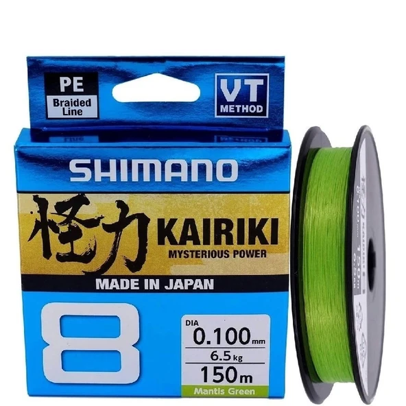 Shimano Kairiki 8 Mantisgreen Yeşil 0,10Mm 150 Mt İp Misina ürün görseli