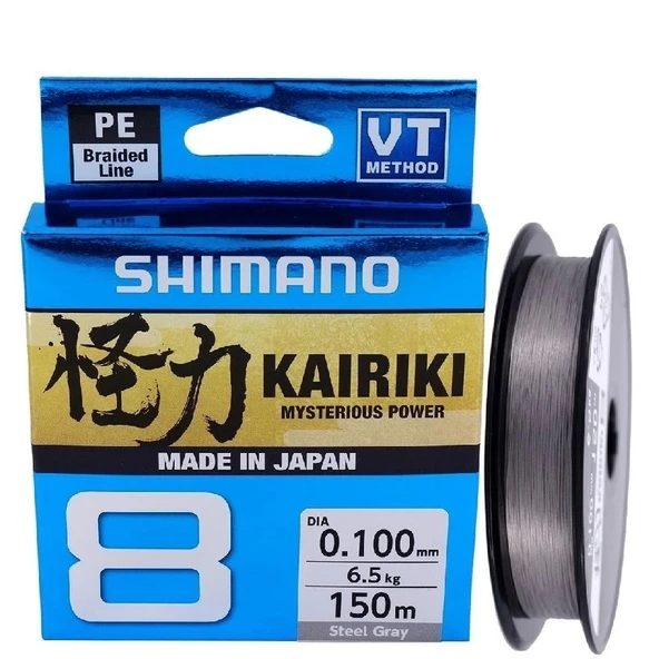 Shimano Kairiki 8 Stell Gray (Gri) 0,16Mm 150 Mt İp Misina ürün görseli