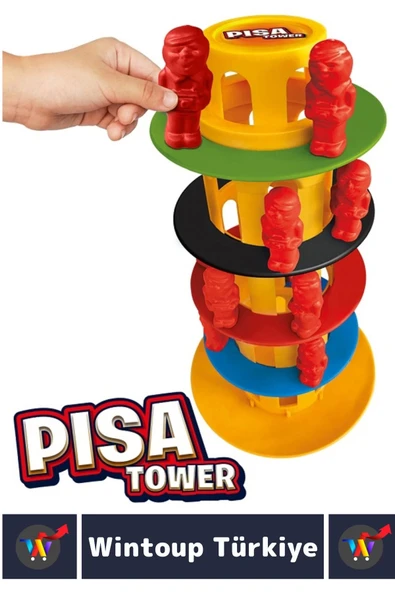 Eğlenceli Eğitici Parça Bütün İlişki Kurma Hızlı Düşünme Karar Verme Becerisi Oyunu PİSA KULESİ - Resim 2