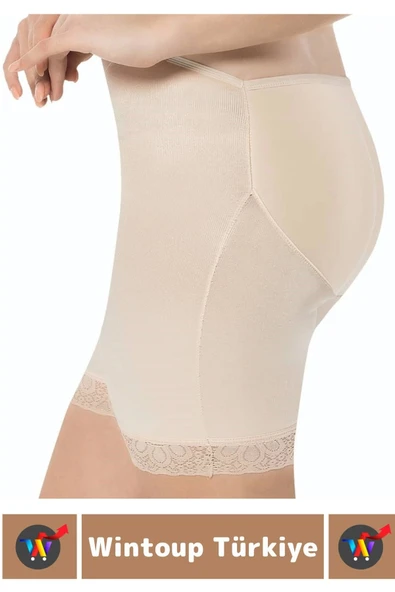 Özel Üretim Kaymaz İç Göstermez PUSH UP Popo Kaldırıcı Şekillendirici Destekli Dolgulu Şort Korse - Resim 5