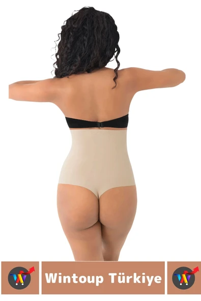 İz İç Göstermez Kaymaz Sıkılaştırıcı Toparlayıcı Şekillendirici LAZER KESİM Yüksek Bel String Korse - 3
