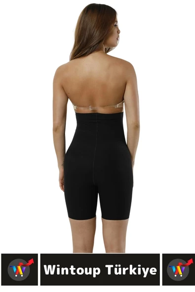 Özel Üretim İz İç Göstermez Kaymaz Sıkılaştırıcı Şekillendirici LAZER KESİM Yüksek Bel Paçalı Korse - Resim 4