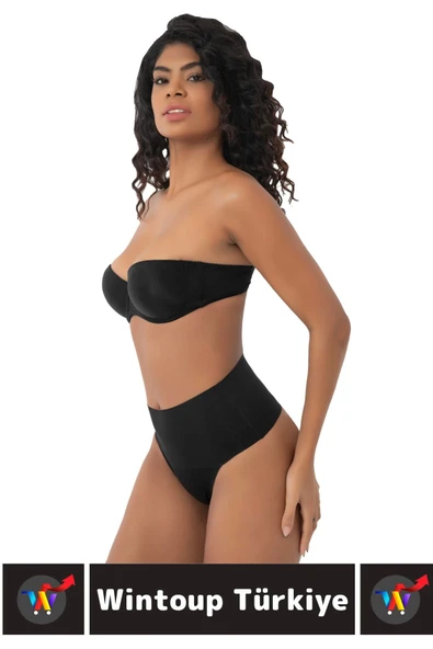 İz İç Göstermez Kaymaz Sıkılaştırıcı Toparlayıcı Vücut Şekillendirici LAZER KESİM Külot korse - 4