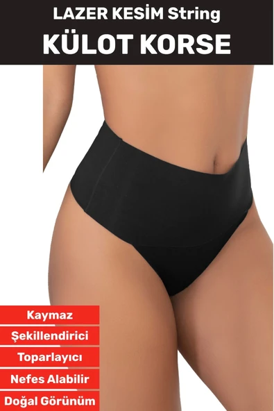 İz İç Göstermez Kaymaz Sıkılaştırıcı Toparlayıcı Vücut Şekillendirici LAZER KESİM Külot korse