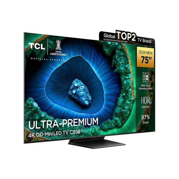 TCL 75C855 4K Ultra HD 75" 190 Ekran Uydu Alıcılı Google Smart MiniLED TV - 3