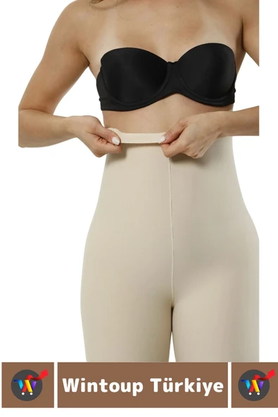 Özel Üretim İz İç Göstermez Kaymaz Sıkılaştırıcı Şekillendirici LAZER KESİM Yüksek Bel Paçalı Korse - 6
