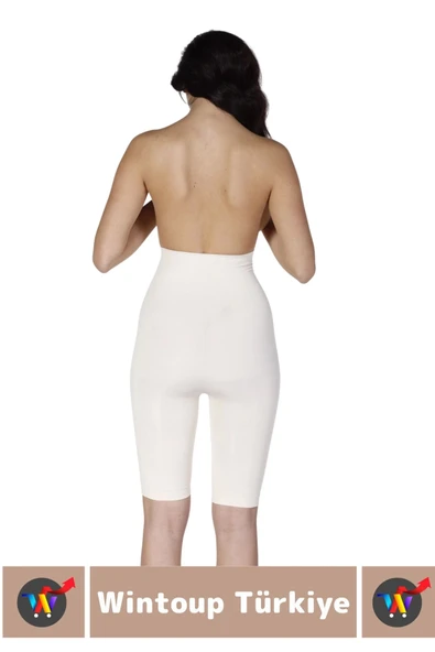 Özel Üretim İz İç Göstermez Kaymaz Sıkılaştırıcı İnceltici Yüksek Bel Uzun Paçalı Toparlayıcı Korse - Resim 3