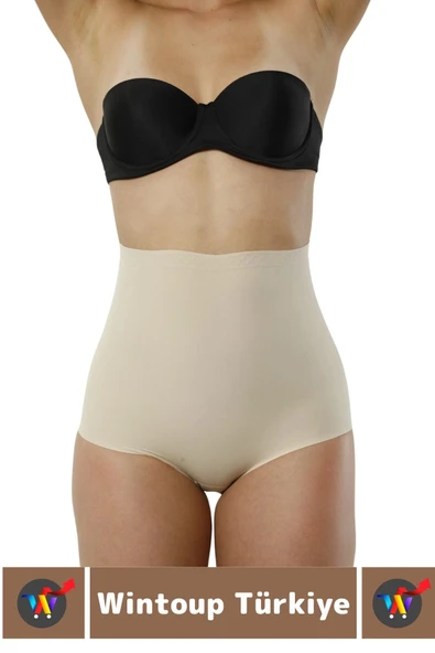 Özel Üretim İz İç Göstermez Kaymaz Sıkılaştırıcı Şekillendirici LAZER KESİM Slip Korse - Resim 3