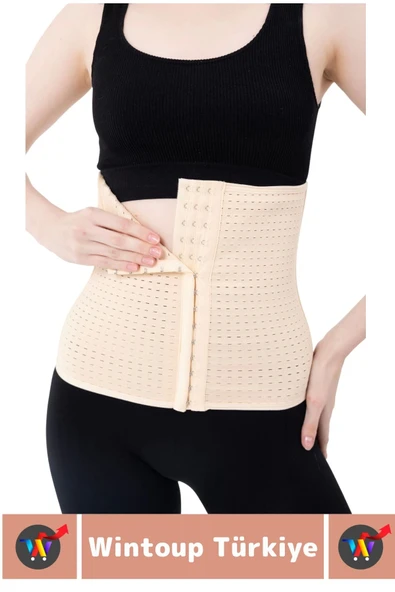 Özel Üretim Vücut Şekillendirici Beden Küçülten Toparlayıcı Doğum Sonrası Balenli Lohusa Korsesi - Resim 5