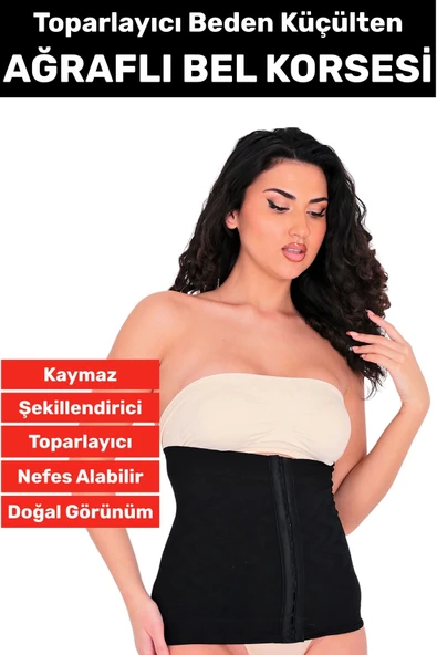 Özel Üretim Vücut Şekillendirici Beden Küçülten Toparlayıcı Ağraflı Bel Korsesi ürün görseli