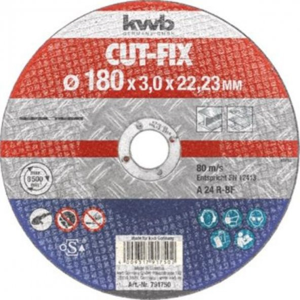 Kwb 791750 Flex Taş Metal Kesici 180x3x22,23 mm