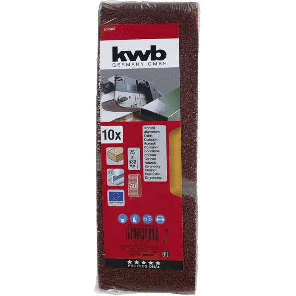Kwb 9025-08 Bant Zımpara 75x533 mm 80 Kum 10 Adet - 3