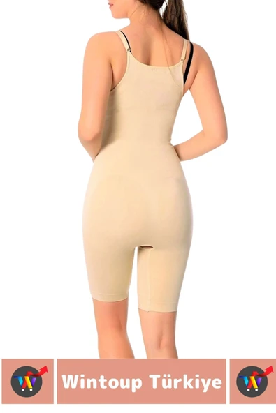 Özel Üretim Vücut Şekillendirici Beden Küçülten Toparlayıcı Fermuarlı Tam Boy Korse - Resim 3