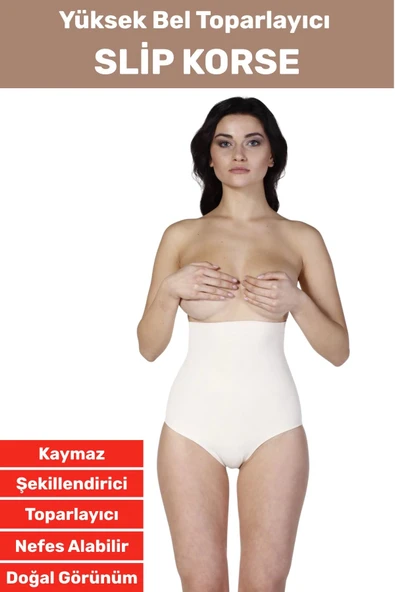 Özel Üretim İz İç Göstermez Kaymaz Sıkılaştırıcı İnceltici Yüksek Bel Slip Korse ürün görseli