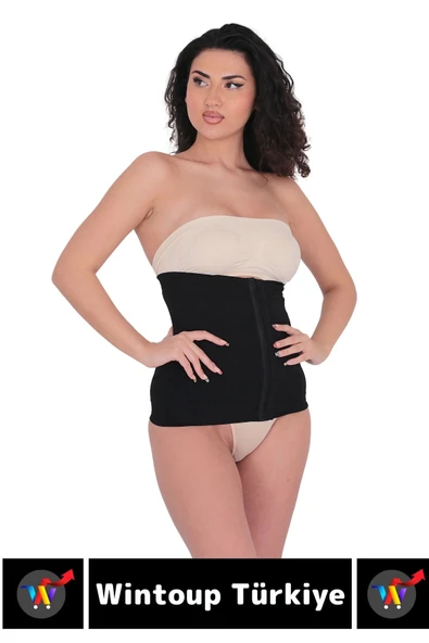 Özel Üretim Vücut Şekillendirici Beden Küçülten Toparlayıcı Ağraflı Bel Korsesi - Resim 2