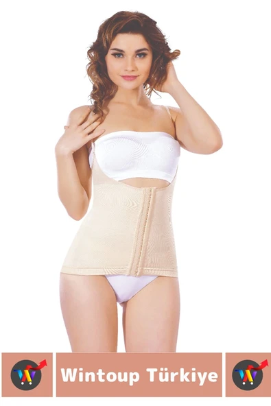 Özel Üretim Vücut Şekillendirici Beden Küçülten Toparlayıcı Gögüs Altı Ağraflı Askılı Bel Korse - Resim 5