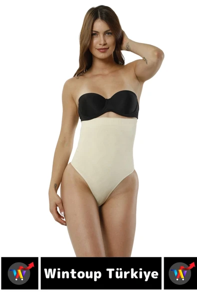 Özel Üretim İz İç Göstermez Kaymaz Sıkılaştırıcı Toparlayıcı Yüksek Bel String Korse - Resim 3