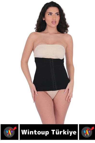 Özel Üretim Vücut Şekillendirici Beden Küçülten Toparlayıcı Ağraflı Bel Korsesi - Resim 3